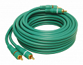Kabel 2xRCA-2xRCA 1,5m zielony