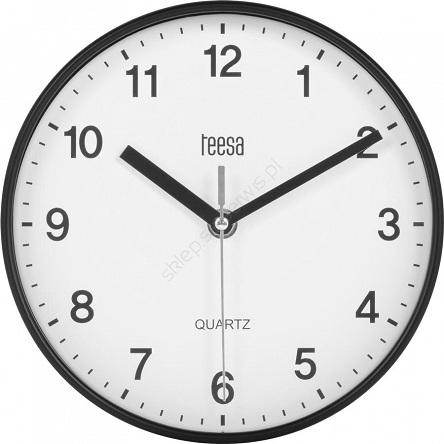Zegar ścienny 20 cm czarny Teesa