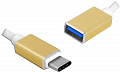 Kabel OTG: wtyk USB Type-C - gniazdo USB, 20cm.