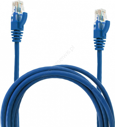 Patchcord przewód kabel UTP kat. 6e 0,5m niebieski wtyk - wtyk RJ45