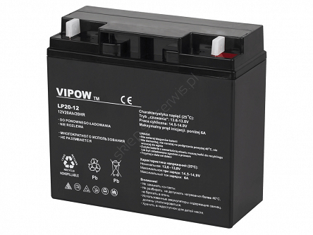 Akumulator żelowy do alarmów 12V 20Ah Vipow