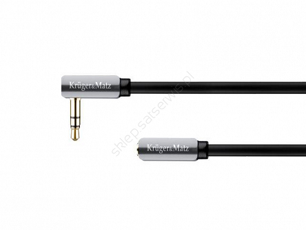 Przedłużacz słuchawkowy Jack 3,5mm wtyk kątowy - gniazdo kabel 1m Kruger&Matz