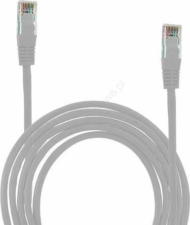 Patchcord przewód kabel UTP kat. 5E 0,5m wtyk - wtyk szary