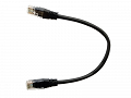 Patchcord przewód kabel UTP kat. 5e 0,25m czarny wtyk - wtyk