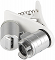 Mini lupa mikroskop z podświetleniem białym lub ultrafioletowym do aparatów w telefonach