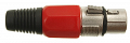 Gniazdo mikrofonowe Canon XLR czerwone (żeńskie)
