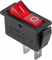 Przełącznik ON-OFF bistabilny 2 pin 230V RS-101 kołyskowy czerwony wąski