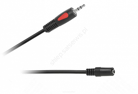 Przedłużacz słuchawkowy wtyk-gniazdo Jack 3,5mm stereo długość 1,8m