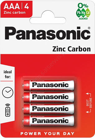 Baterie AAA (R03) cynkowo-węglowe Panasonic blister 4szt