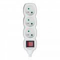 Listwa elektryczna 3-gniazda uziemienie wyłącznik biała