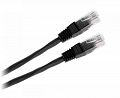 Patchcord przewód kabel UTP kat. 5e 5,0m czarny wtyk - wtyk