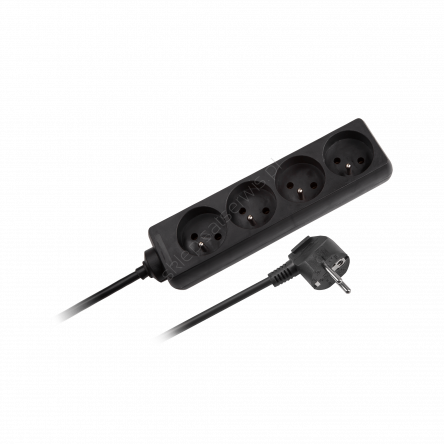 Przedłużacz elektryczny 4xGN czarny 3,0m 16A przewód 3x1,5mm2