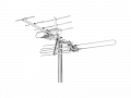 Antena telewizyjna DVB-T kierunkowa Duplexa Combo VHFzewnętrzna z symetryzatorem