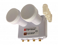 Konwerter satelitarny monoblock Opticum Quad odbiór Astry i HotBirda na 4 odbiornikach TV-SAT