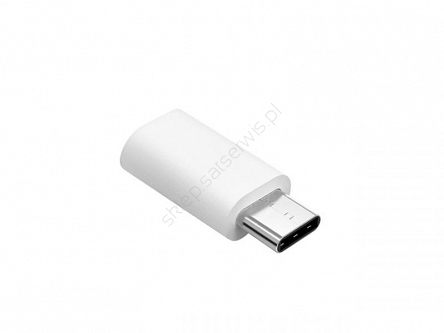 Przejściówka USB gniazdo Micro B na wtyk Micro C srebrna