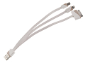 Kabel USB 3w1 uniwersalny 20cm - Micro USB, iPad, iPhone 5/6