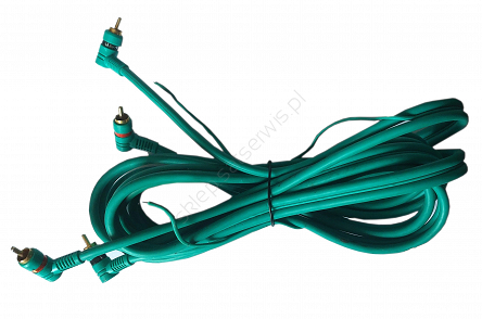 Kabel połączeniowy audio 2xRCA -  2xRCA + żyła sterująca 5m, wtyki kątowe