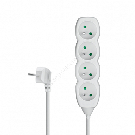 Przedłużacz elektryczny 4xGN+UZ 1,5m biały