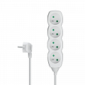 Przedłużacz elektryczny 4xGN+UZ 1,5m biały