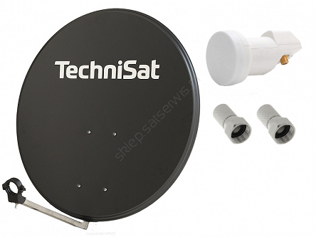 Antena satelitarna Technidish 80cm czasza grafit + konwerter i złącza F