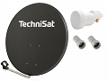 Antena satelitarna Technidish 80cm czasza grafit + konwerter i złącza F