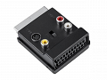 Przejściówka adapter wt. Euro SCART - gn. Euro + 3xRCA + SVHS-S19 In/Out