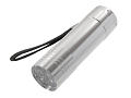 Mała latarka aluminiowa 9 LED srebrna 3xAAA 50lm 1W