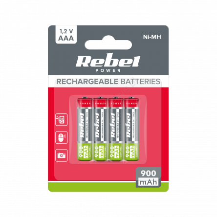 Akumulatorki rozmiar AAA pojemność 900mAh opakowanie 4szt