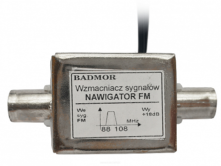 Wzmacniacz radiowy UKF Nawigator FM + zasilacz