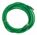 Patchcord przewód kabel UTP kat. 5e 10m zielony wtyk - wtyk