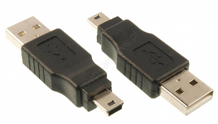 Przejście adapter USB wtyk A - wtyk mini-B