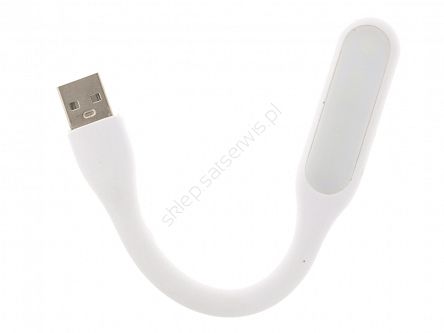 Lampka komputerowa USB gumowa 1.2w 17cm biała