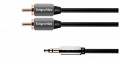 Przewód AUX audio Jack Stereo 3,5mm na 2x wtyki RCA długość 1,0m Kruger&Matz