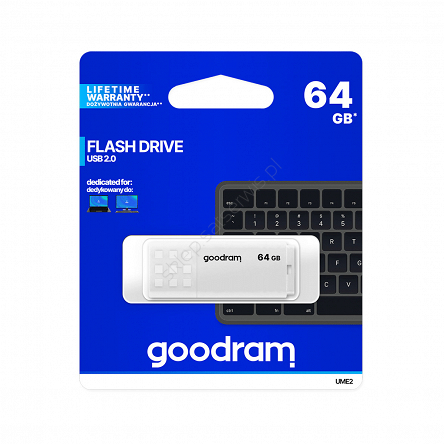 Pendrive Goodram USB 2.0 64GB biały Flash Drive  pamięć zewnętrzna