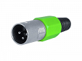 Wtyk mikrofonowy Canon XLR zielony (męski)