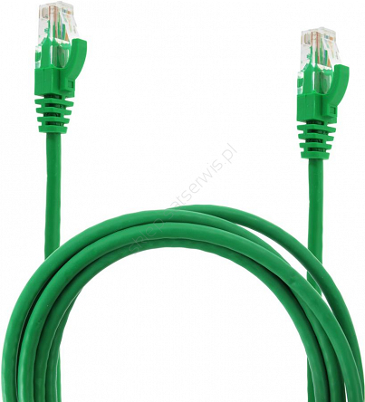 Patchcord przewód kabel UTP kat. 6e 5,0m zielony wtyk - wtyk