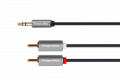 Kabel JACK 3,5mm - 2x RCA CINCH 3,0mb Basic Kruger&Matz