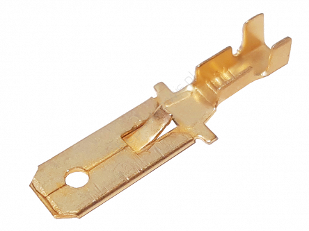Konektor męski, prosty 6,3mm wsówka długa opakowanie 100szt.