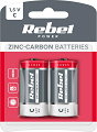 Baterie C (R14) cynkowo-węglowe Rebel blister 2szt