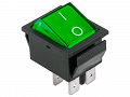 Przełącznik ON-OFF bistabilny 4 pin 230V IRS-201 kołyskowy zielony