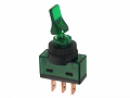 Przełącznik ON-OFF bistabilny 3 pin 12V ASW-14D dźwigniowy zielony