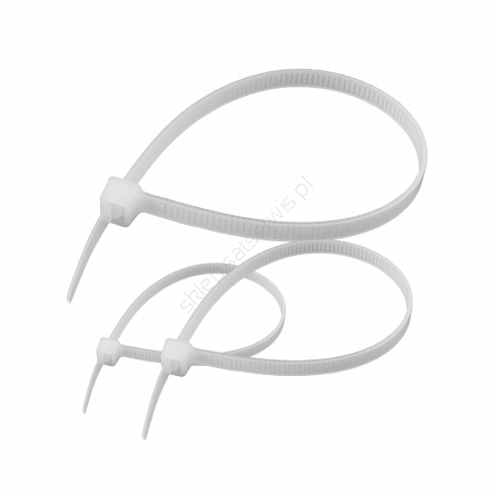 Zestaw opasek zaciskowych białych 60szt. 2,5-4,0mm długości 100/150/200mm