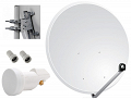 Antena satelitarna Technidish 80cm czasza szara + konwerter i złącza F