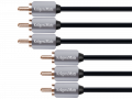 Kabel 3RCA-3RCA component 1.8m Kruger&Matz metalowe wtyki