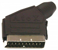 Wtyk montażowy Euro SCART 21 pin standard na przewód