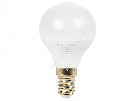 Lampa świetlówka Led 400lm kula G45 5W E14 b.neutralna