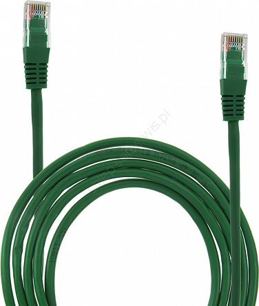 Patchcord przewód kabel UTP kat. 5E 0,5m wtyk - wtyk zielony
