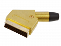 Wtyk montażowy Euro SCART 21 pin metalowy wersja gold