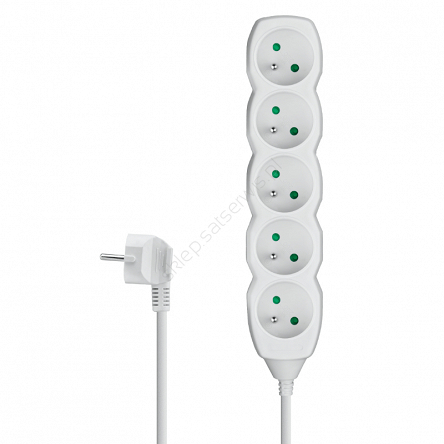 Przedłużacz elektryczny 5xGN+UZ-3,0m biały
