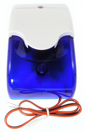 Sygnalizator alarmowy AS7016 niebieski 10W 5-12VDC